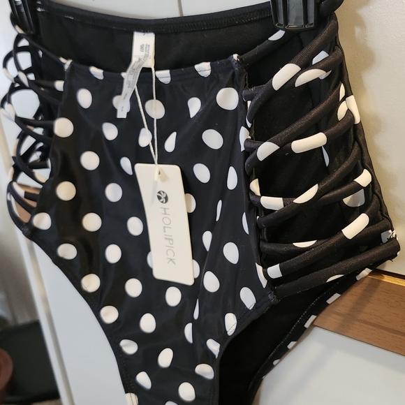 NWT- Size Medium HOLIPICK High Rise Women's Bikini Bottoms Full Coverage . $13 - Picture 8 of 9